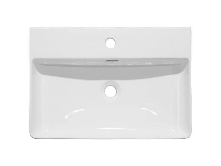 Linea Natura Waschbecken, Weiss, Keramik, 61x13x42 cm, Badezimmer, Waschbecken & Armaturen, Waschbecken