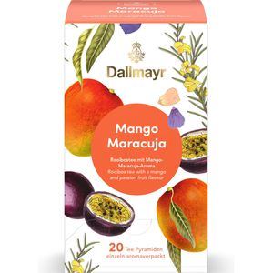 Dallmayr Tee Mango-Maracuja, Früchtetee, 50 g, 20 Pyramidenbeutel