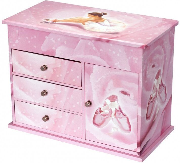 Commode à Musique Ballerine Rose Figurine Ballerine - Trousselier