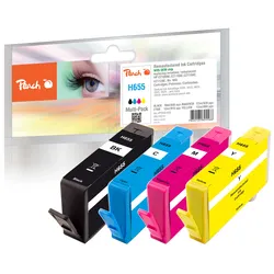 Peach Spar Pack Tintenpatronen kompatibel zu HP No. 655, CZ109AE, CZ110AE, CZ111AE, CZ112AE