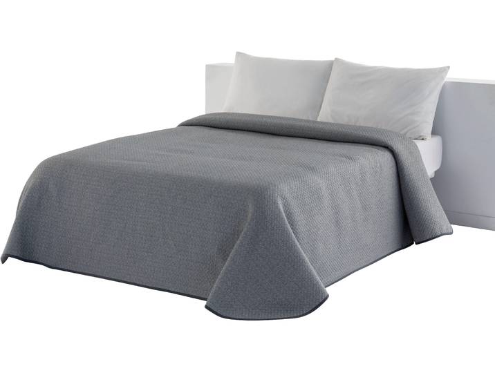 Tagesdecke GOODPRODUCT Annika gesteppte Tagesdecke, aus 50% recyceltem Polyester , grau, B:140cm L:210cm, Mischgewebe, Tagesdecken, Tagesdecke, und 50% Baumwolle, ab Grösse 140x210 cm