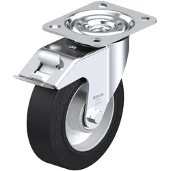 Blickle, Möbelrollen, 286435 L-ALEV 125K-FI Lenkrolle mit Feststeller Rad-Durchmesser 125 mm