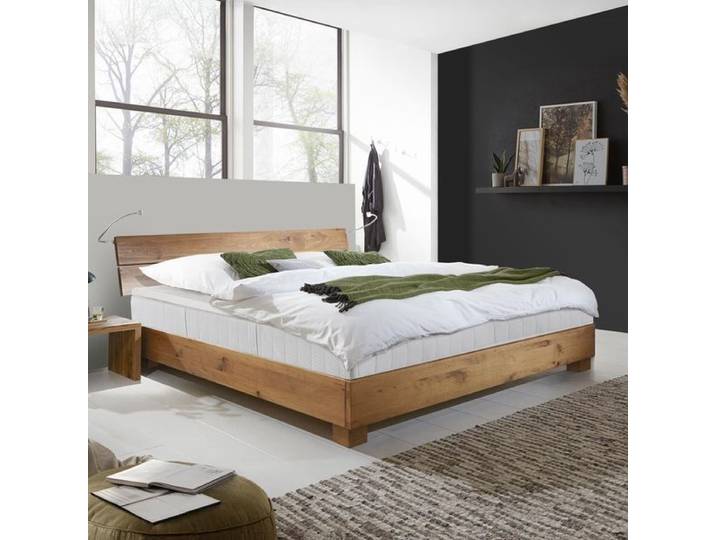 Boxspringbett Mexiana Wildeiche Massivholz 140x210cm TTF-Box Härtegrad: H3 rustikal
