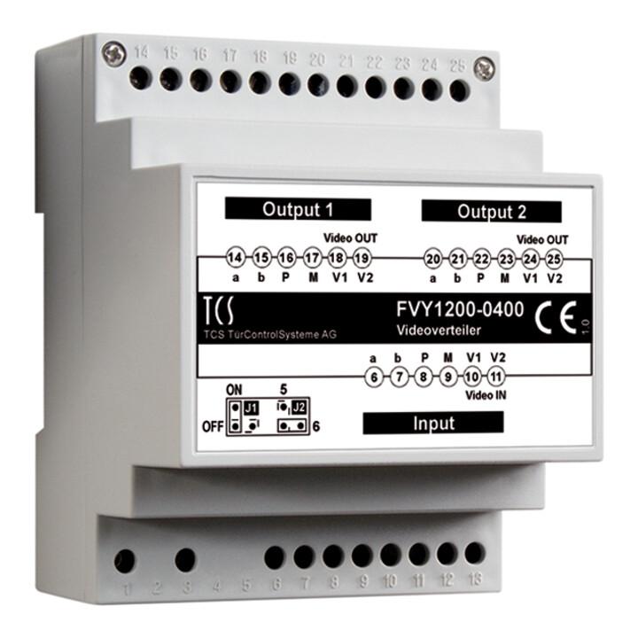 TCS Tür Control Videosignalverteiler 2fachVT02-SG FVY1200-0400)