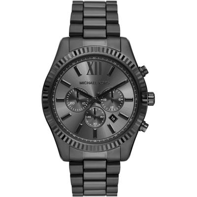 Chronograph MICHAEL KORS "LEXINGTON", schwarz, Armbanduhren, Herren, Chronograph, Quarzuhr, Armbanduhr, Herrenuhr, Stoppfunktion, Edelstahlarmband