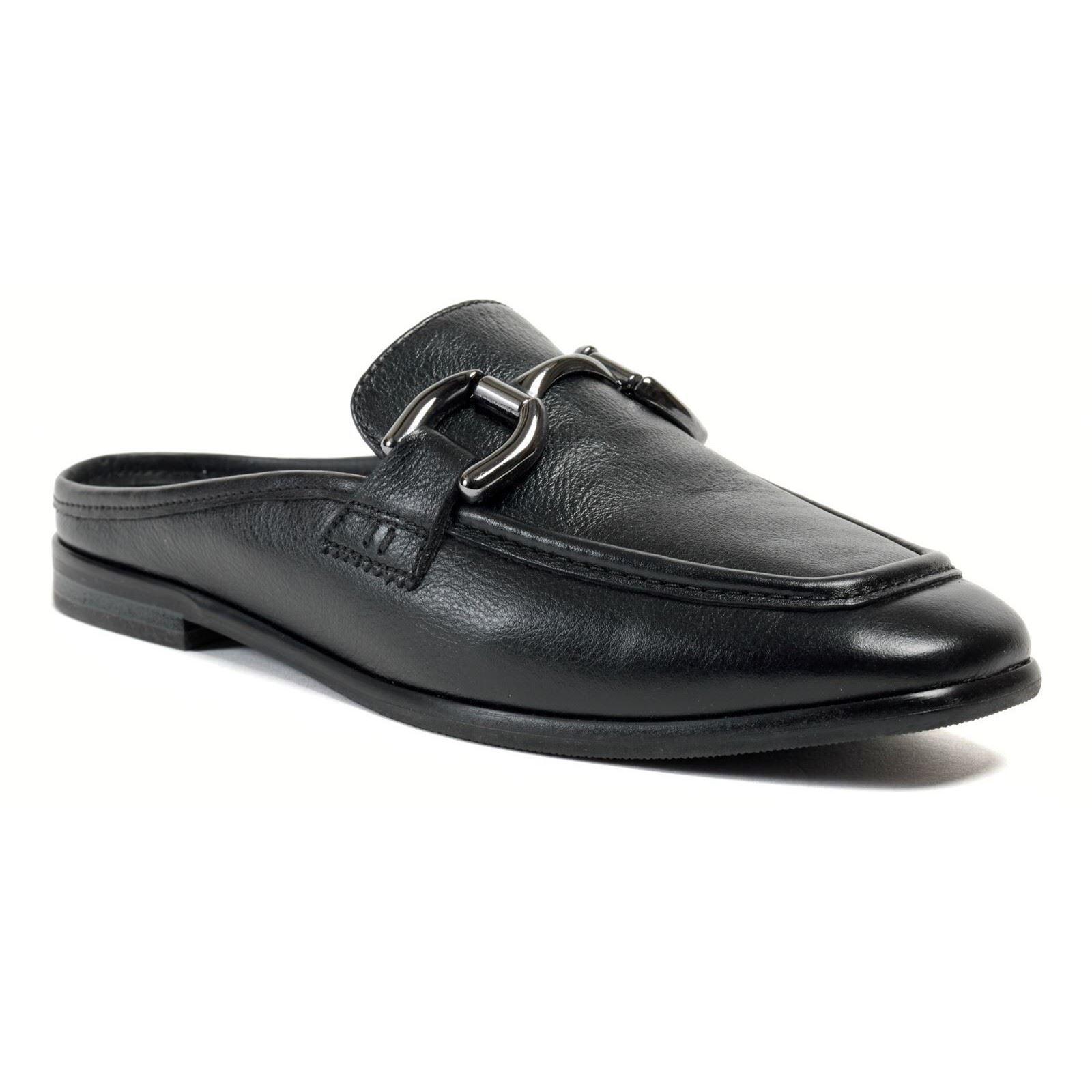 Pod Mila Leren Dames Zwarte Mules