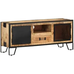 vidaXL TV-Schrank 110x31x46 cm Raues Mangoholz