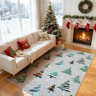 Garvee Red 2x6 Runner Rug, Washable Christmas Carpet, Soft Low Pile Non-Slip Rug for Kitchen, Entryway, or Bedroom Decor