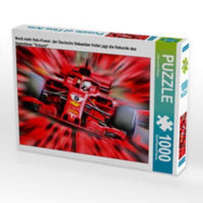 CALVENDO Puzzle Noch mehr Italo-Power: der Deutsche Sebastian Vettel jagt die Rekorde des legendären 'Schumi'. 1000 Teile Lege-Größe 64 x 48 cm