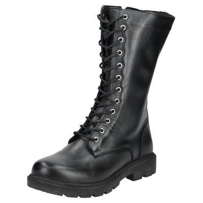 Schnürstiefel ANDREA CONTI "Andrea Conti Stiefel Leder", Damen, Gr. 41, schwarz, Leder, Schuhe Schnürstiefel