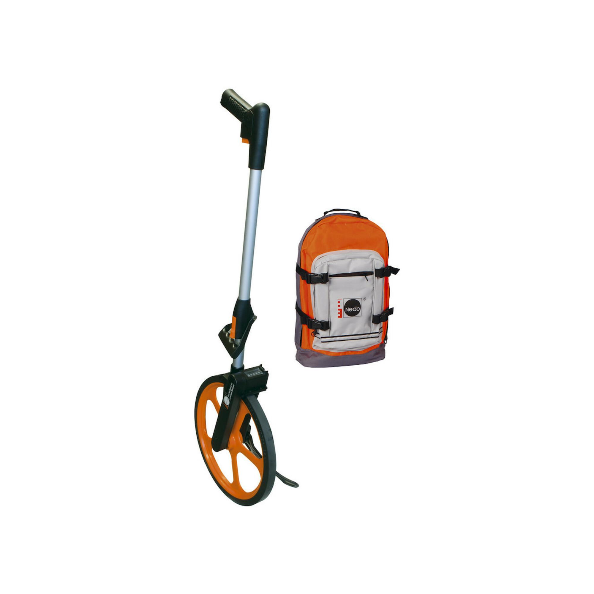 Nedo Leichtmessrad Econo mit Radumfang: 1 m und Trekking-Rucksack, 703126)