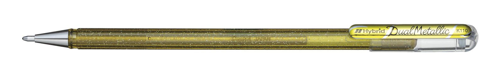 Pentel Dual Metallic Gelschreiber 0.5 mm, Schreibfarbe: Gold K110-DXX