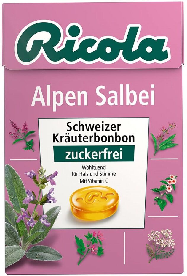 Ricola ohne Zucker Box Alpen Salbei Bonbons