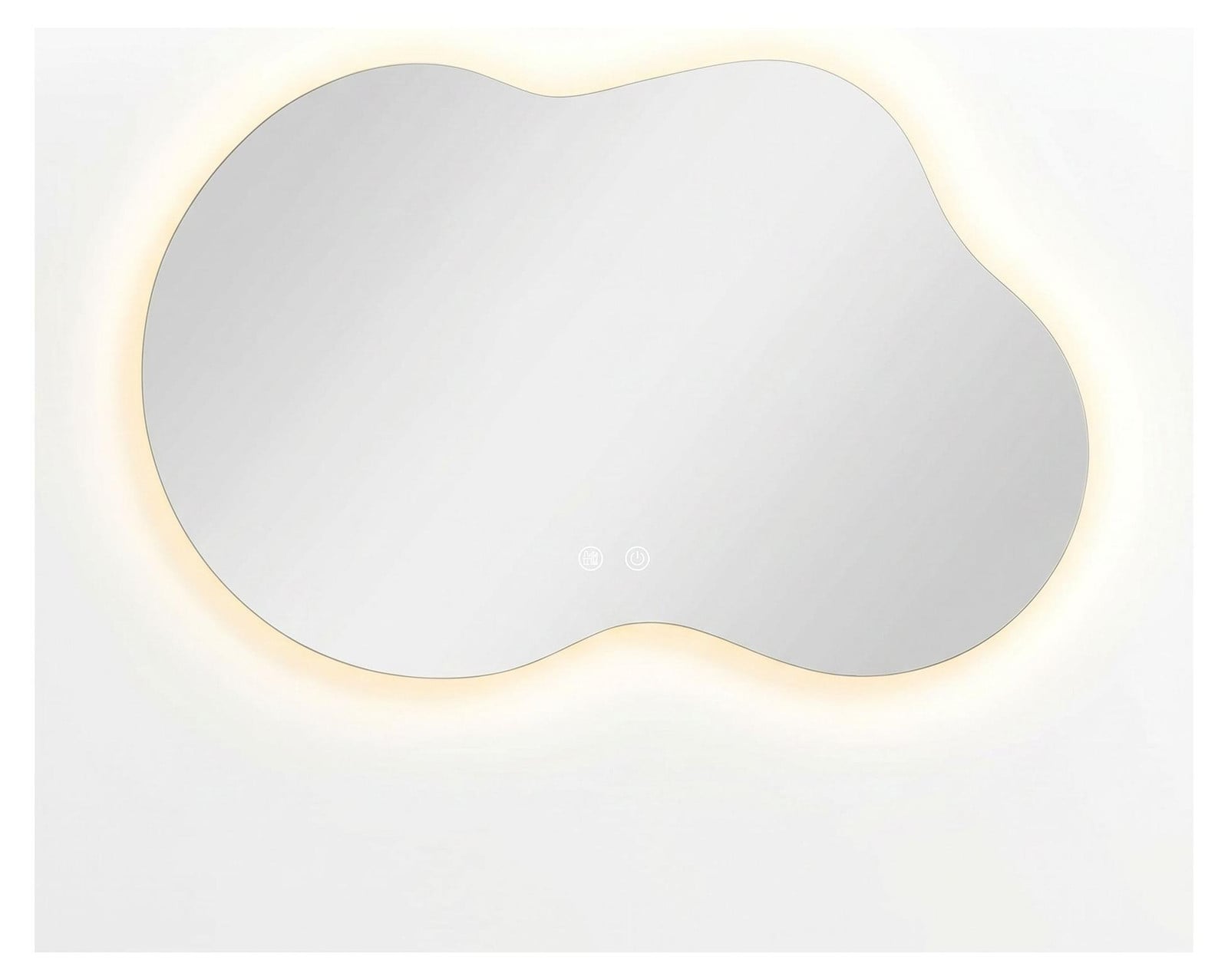 SensaHome badkamerspiegel met dimbare LED-verlichting, asymmetrisch, 60 x 90 cm