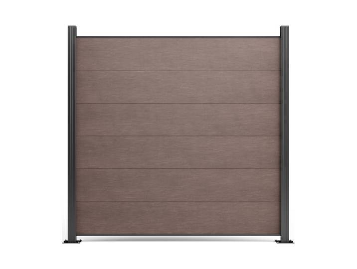 DIY-Steckzaunset Panorama W282 Brown 180 x 180 cm