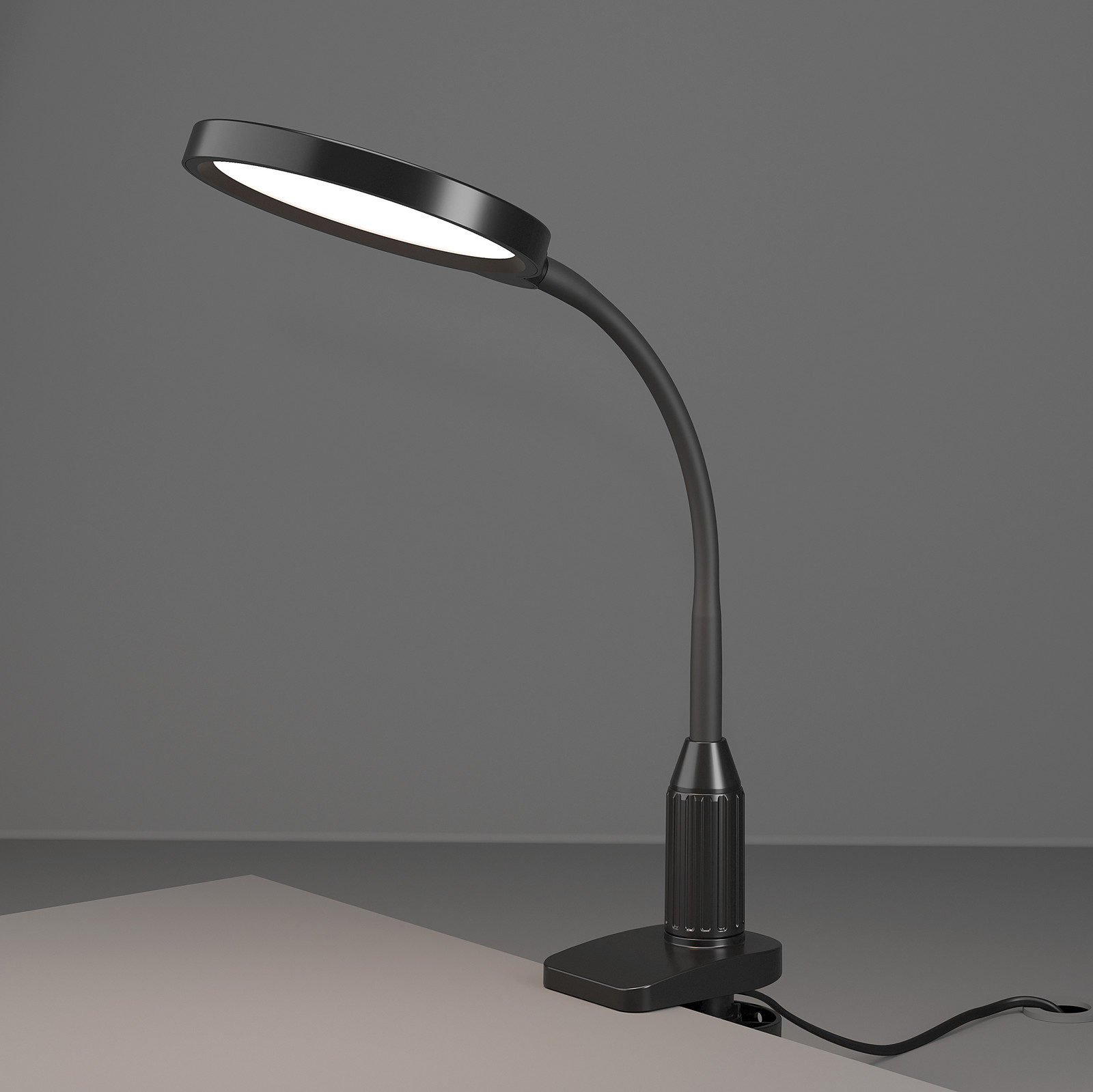 home24 LED-tafellamp zwart polycarbonaat Hoogte: 27 cm