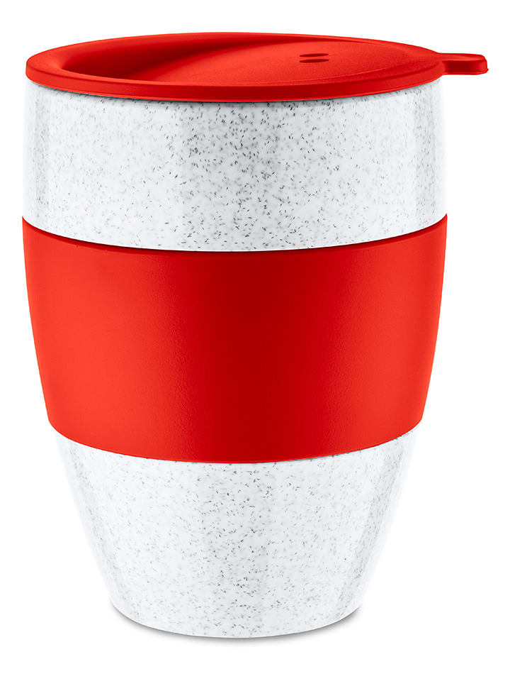 koziol Thermobecher ''Aroma To Go 2.0'' in Weiß/ Rot - 400 ml - onesize