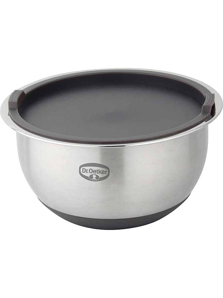 Dr. Oetker Rührschüssel "Backspaß" in Silber/ Grau - 3 l - onesize
