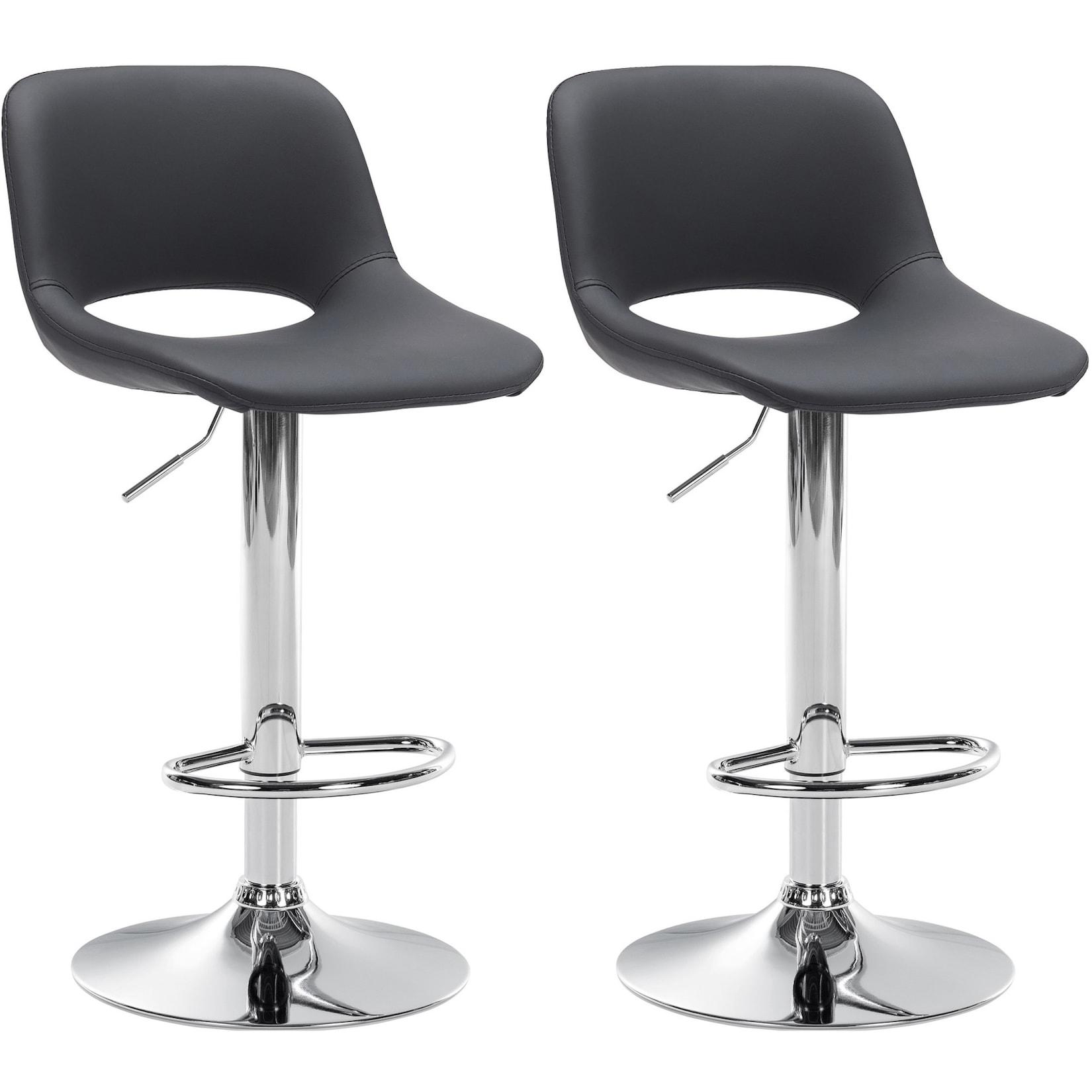 CLP 2er Set Barhocker Camden I Kunstleder-Bezug