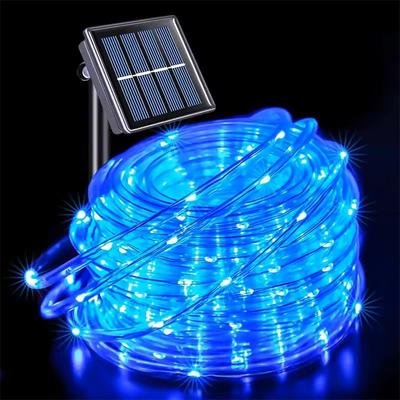 Uplift Treasures Solar Tube Rope String Lights For Outdoor Decor blue 12 M 100 Leds