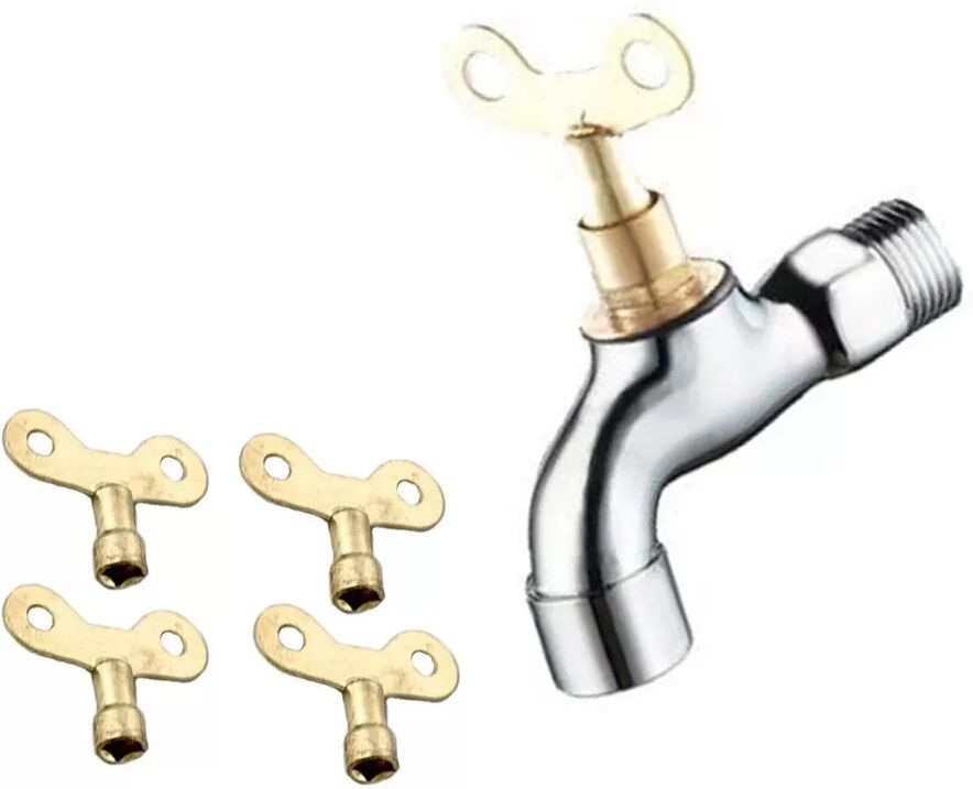 INF Robinet Extérieur Verrouillable - Robinet d'Eau à Clé en Cuivre pour Protection Antivol