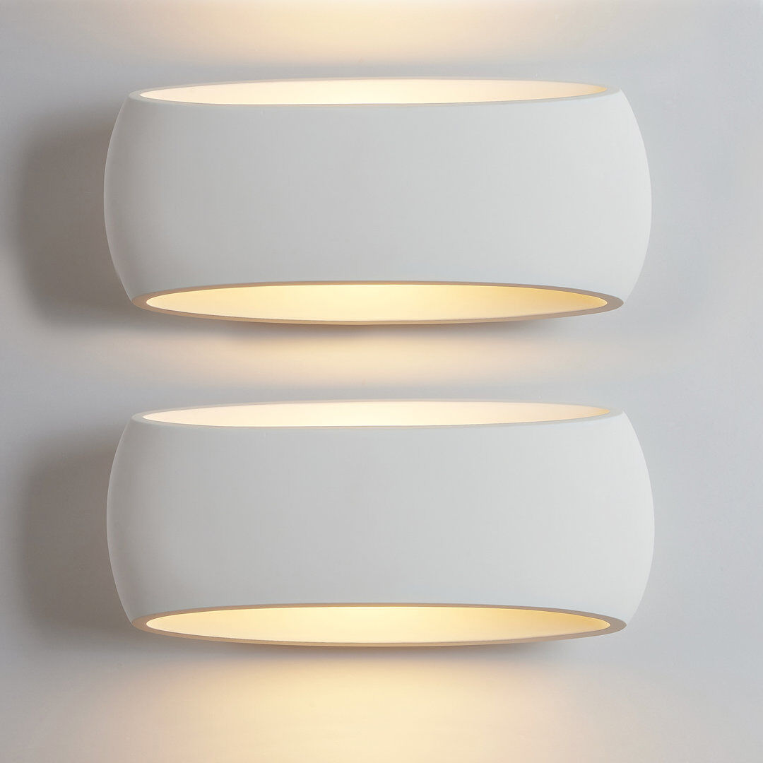 Metro Camyria Up & Downlight Stainless Steel 12cm H x 38cm W x 17cm D