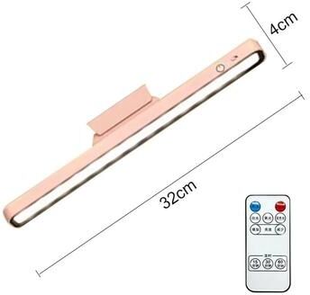 Uplifted Finds Desk Lamp LED USB Rechargeable Stepless Dimming Table Lamp pink Remote Control