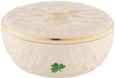 Belleek Fields of Shamrock Trinket Box