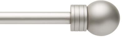 TOWN & COUNTRY BASICS Modern Sphere Single Indoor Curtain Rod & Finial Set