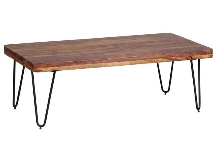 Couchtisch Pillis Massivholz Sheesham braun/schwarz