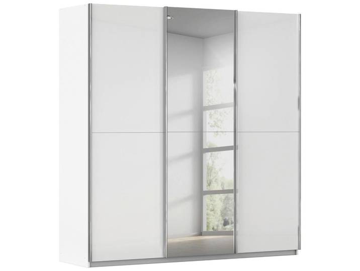Schwebetürenschrank mit Spiegel 242cm Fifty, Weiß