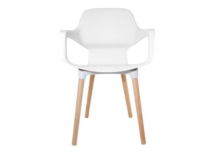 Chaise - Gasoline - Italia - Blanc - Polypropylène et bois de hêtre - Contemporain - Design - Salle à manger