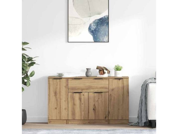 (ON SALE)Buffet bahaut/Enfilade - cabinet latéral - avec tiroir 3 pcs Chêne artisanal Bois d'ingénierie @FR7486796