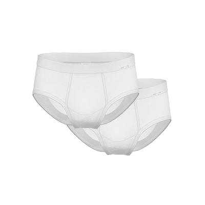 Slip AMMANN "2er Pack Slip mit Eingriff Day Classic / Doppelpack", Herren, Gr. 6, weiß, Obermaterial: 100% Baumwolle CO., Unterhosen Slip