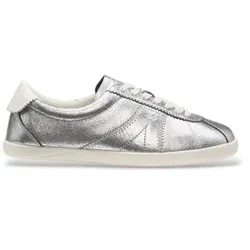 HUGO für Damen. 50569342 Sneaker Serenata silber (39), Leder, Wohnung, Schnürsenkel, Lässig