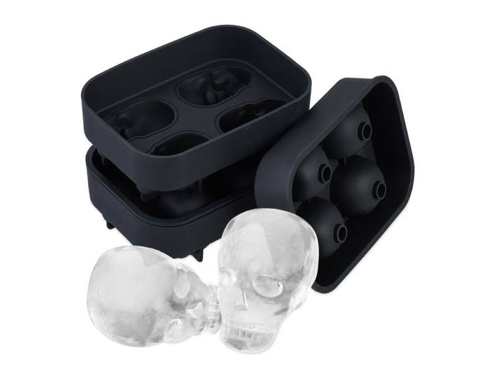 Relaxdays Totenkopf Eiswürfelform im 2er Set