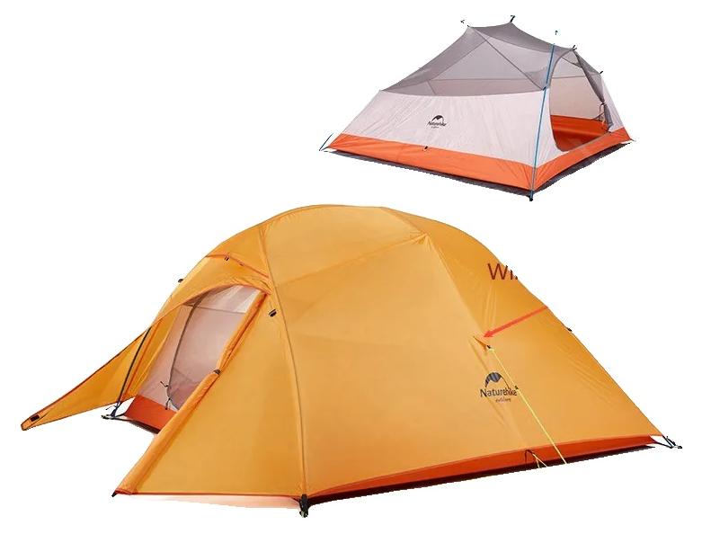 Trekkingzelt, ultraleicht, wasserdicht, UP3 210T Orange