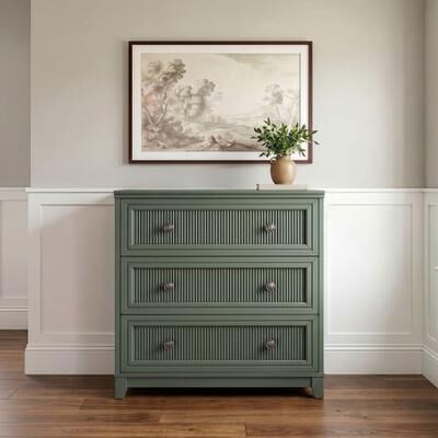 "Martha Stewart Wooden 3-Drawer Cabinet with Premium Hardware - 31.5""W x 16.75""D x 34.25""H"