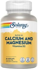 Solaray CÁLCIO E MAGNÉSIO 90 Cápsulas vegetais