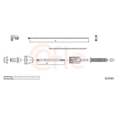 COFLE Gaszug 92.10.0383 für RENAULT
