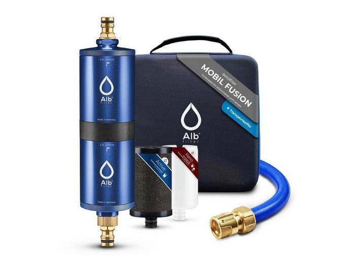 Alb Filter Wasserfilter Mobil Fusion Campingfilter, für Wohnmobil, gegen Bakterien, Doppelstufenfilter, Made in Germany