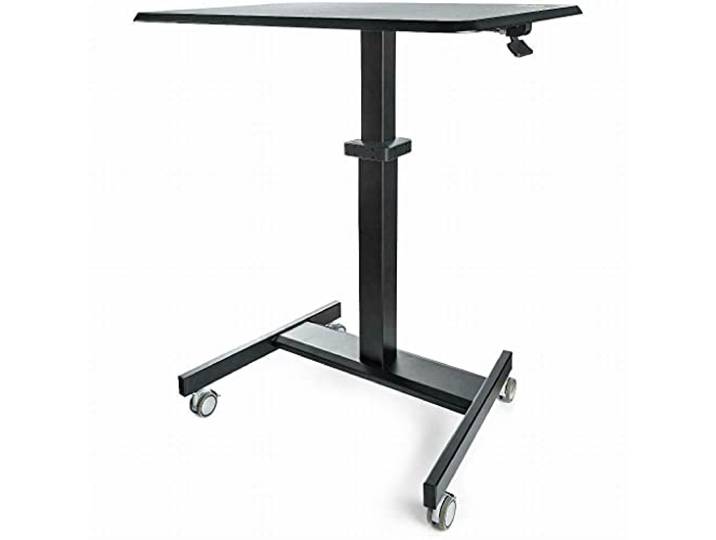 StarTech Bureau Mobile Assis-Debout\, One-Touch\, Roulettes (STSCART2) Poste de travail ergonomique\, Hauteur reglable\, Chariot informatique\, Table PC\, Verrouillable