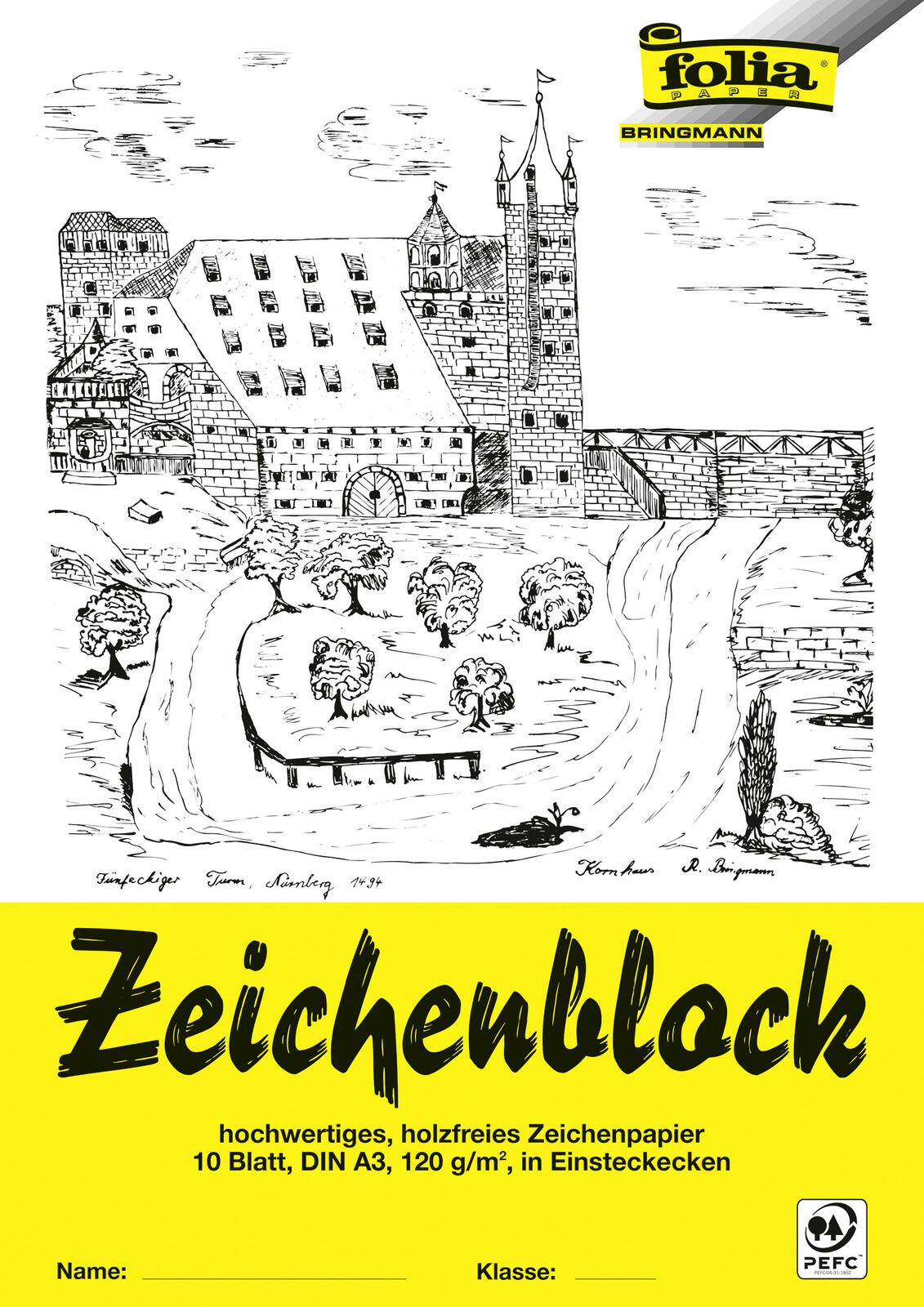 folia Zeichenblock DIN A3 10 Blatt 8103