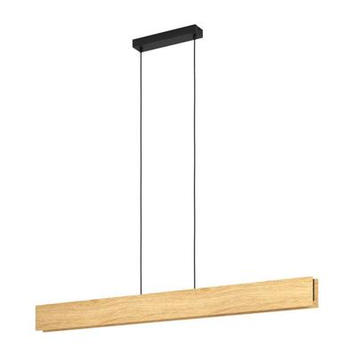EGLO Hängeleuchte "ANCHORENA-Z Hängelampe, Holz, ZigBee 3.0, Disco-Modus, Pendelleuchte", braun (braun, schwarz weiß), 1, H: 110cm, 1 Stk., Leuchten, Timer, App / Sprachsteuerung Alexa, 123x5,5x110cm, exkl. Fernbedienung, Hängeleuchte
