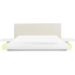 BETT mit LED 180x200 cm Weiß Zen