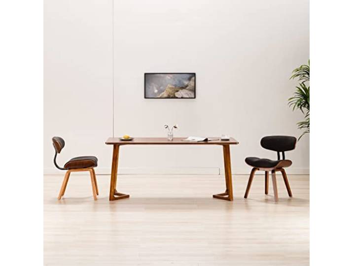 RJPLMFV Esszimmerstühle, 2 Stück, Grau, gebogenes Holz Weicher Stoff, ergonomisches Design, 4 Füße aus Holz, maximale Belastung 110 kg, für die Küche