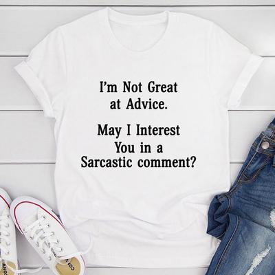 I'm Not Great At Advice T Shirt White 2XL
