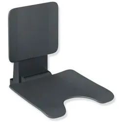Hewi System 900 Einhängesitz 900.51.10460AF 450 x 533 x 637 mm, Edelstahl pulverbeschichtet anthrazit matt, matt anthraziter Kunststoff