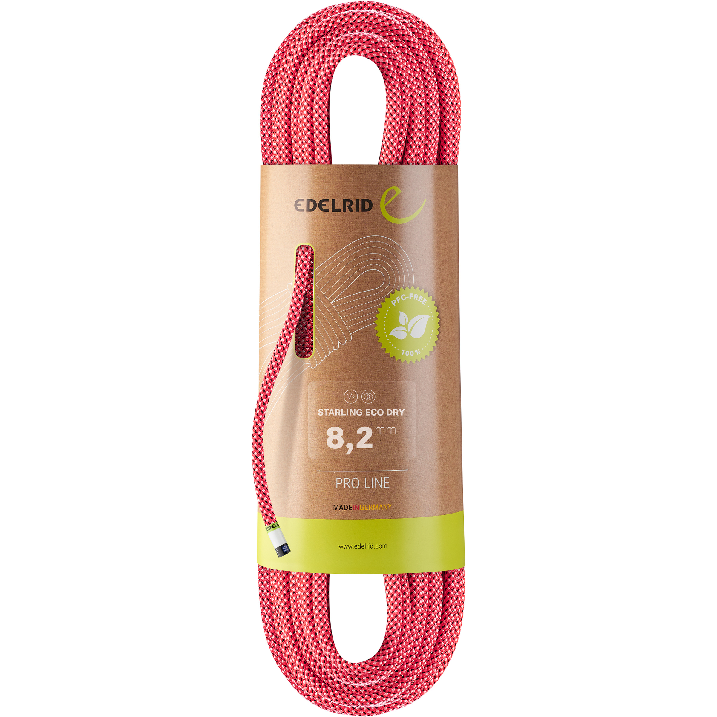 Edelrid StarlingDry 8.2 Kletterseil Kletterseile pink Größe 60M Alpinklettern