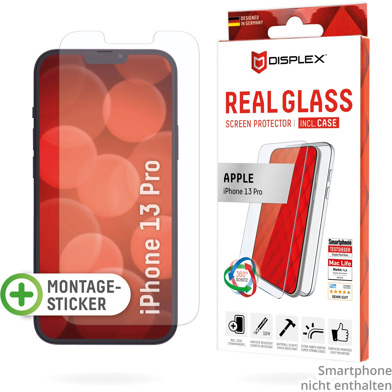 E.V.I. Real Glass + Case iPhone 13 Pro